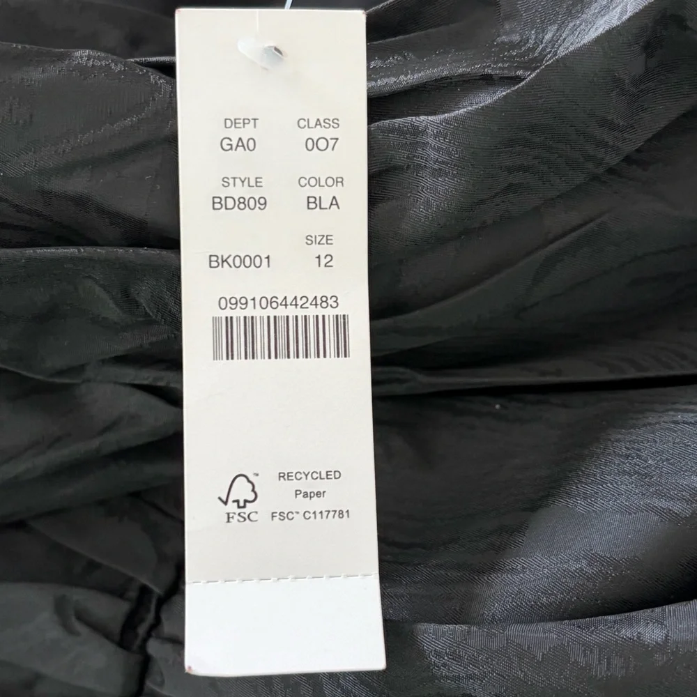 J.Crew NWT size 12 Ruched Puff Sleeve Cropped Top Black Long Sleeve Off Shoulder